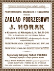 Zaklad pogrzebowy J. Horakowej