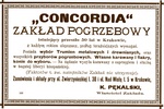 Zaklad pogrzebowy “Concordia” J. K. Pekulskiego