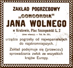 Zaklad pogrzebowy “Concordia” J. Wolnego