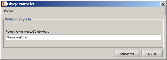 Edycja nazwy wartości atrybutu
