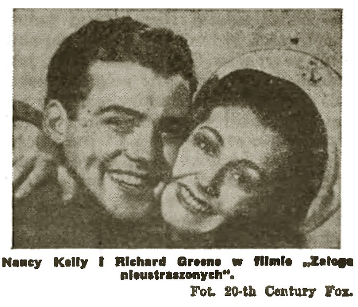 Nancy Kelly i Richard Greene w filmie_Zaloga nieustraszonych